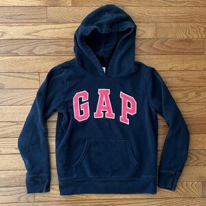 GAP Kids Hoodie navy with Hot pink Gap Logo girls hoodie sweatshirt m medium 8